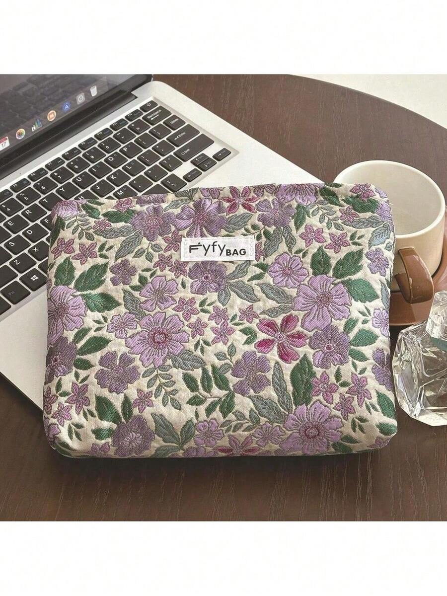 2025 New High-End Large Capacity Makeup Bag - Portable Toiletry Bag With Fresh Elegant Style For Skincare Storage - Màu tím - Xem 1