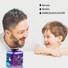 4pc Stress Relieving Dice Handle Magic Cube Dice,FidgetToy Cube Toy Sensory Toy With 6 Different FunctionsStress Anxiety Relief Toy Killing Time Finger Toy OfficeClassroom Toy Gift For Adults - Nhiều màu - Xem 6