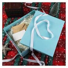 Extra Large Gift Box With Lid 17x13x6 Inches, Blue Gift Boxes For Presents Packaging For Birthdays, Valentine's Day, Christmas, Anniversaries Include Shredded Paper Fill, Envelope Card Ribbon,BXIUHFH - Multicolor 190 - View 2