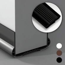 Nueva Actualización Guardapolvo y Protector para Puerta,200CM Burlete para Puerta,BONACHAN Burlete Cubrepolvo para Puertas,Under Door Draft Stopper,Polveras de Silicon,Sellador (Blanco, 200CM) - Negro - Ver 13