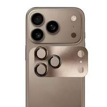 Ganzer Rüstungslinsen-Schutz, CD-Textur-Oberfläche, kompatibel mit iPhone 17 Pro/17 Pro Max, behält das originale Linsendesign und Splitterschutz bei, 9H gehärtetes Glas Kamera-Bildschirmschutz-Zubehör, geeignet für Handyhülle, Handy-Dekoration, Handy-Schutz - Orange - Übersicht 3