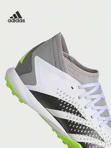 Adidas 阿迪达斯 Predator Accuracy.3 人造草皮防滑耐用足球鞋，男款，白/黑/黄 - 淺灰色 - 查看 11