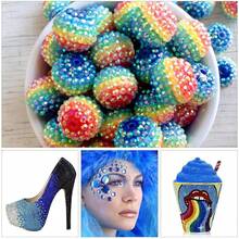 25000Pcs Capri Blue AB Rhinestones For Bedazzling Kit, 3-5mm Resin Flatback Rhinestones Bulk Bedazzle Gems Diamonds For Crafts DIY Shoes, Clothing{"Color_name":"CapriBlueAB"} - 卡普里藍AB - 查看 7