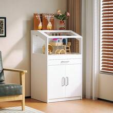 Hamster Cage With Storage Cabinet - Extra-Large Habitat, 360° Acrylic Viewing Panels, Bite-Resistant Design & Easy-Clean Pull-Out Drawer For Hamsters, Rabbits, Guinea Pigs, Hedgehogs, Large Hamster Cage, Small Pet Habitat, Multilevel Habitat, Reinforced Frame, Pet Habitat, Pet Enthusiasts - Bé nhỏ - Xem 3