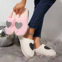 Fall/Winter Women Home Slippers,Fluffy Slippers - White - View 2