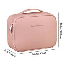 便携式耐用化妆包，大容量化妆品收纳袋，带多个隔层，易于清洁和存放，适合美容爱好者和旅行者，男女通用，无香型 - 彩色 - 查看 10