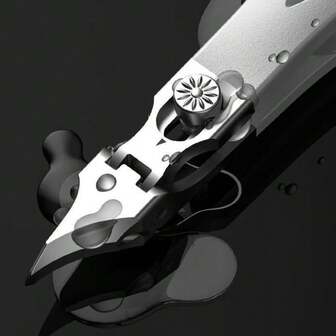 1 pieza Cortaúñas oblicuo de acero inoxidable (con lima de uñas), cortaúñas unisex para recortar y arreglar las uñas a diario