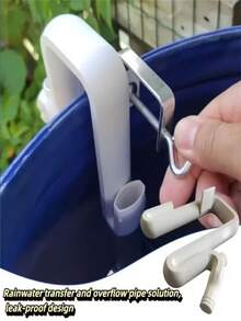 1pc Rainwater Transfer And Overflow Tool Kit - Upgraded Durable Plastic Material, Self-Priming Siphon Hose Set With Anti-Clog Design For Easy Automatic Drainage And Filling System - Emergency Flood Prevention, Fish Tanks, Pools, No Power Required