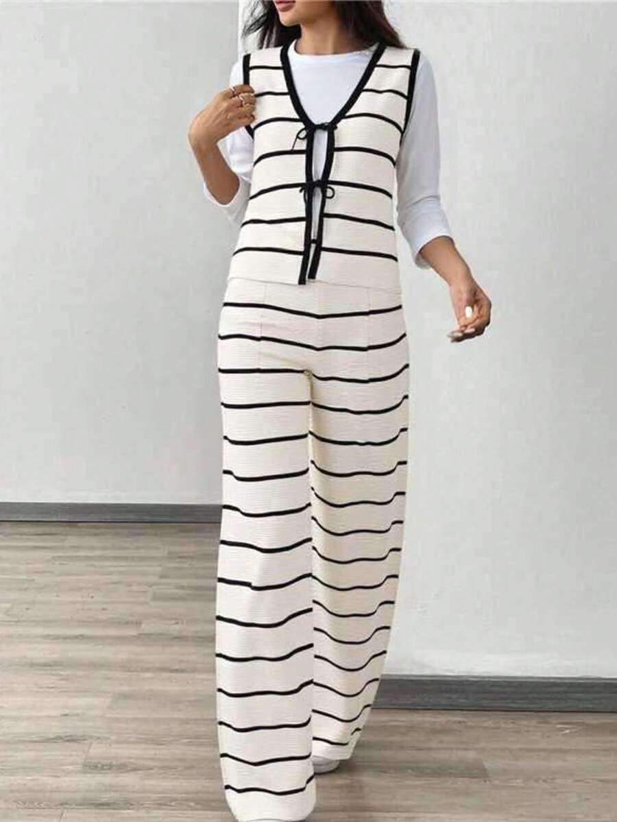 女士两件套服装 - 白色 - 查看 1