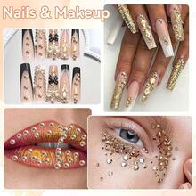 21000Pcs Champagne Gold Rhinestones For Bedazzling Kit, Mix Sizes Jelly Bedazzling Resin Gems, Champagne Gems Bedazzling For Crafting, Flatback Resin Rhinestones For Craft DIY Face Makeup{"Color_name":"S2"} - S2 - 查看 7