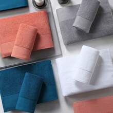 Toalla de baño extragrande de algodón egipcio 100% - Toalla de baño de lujo superior, pesada y absorbente, toalla de hotel de 7 estrellas - Gris - Ver 4