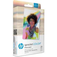 Sprocket 2.3 X 3.4 Premium Zink Sticky Back Photo Paper 20 Sheets Compatible With Sprocket Select And Plus Printers.