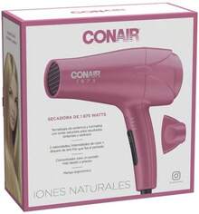 Conair Secadora con iones naturales, turmalina y ceramica, color rosa, 1875 watts Fucsia - Rosa - Ver 2