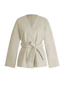 Vaiaye Women's Solid Color Wool Felt Jacket, Suitable For New Year And Thanksgiving - Apricot - View 3