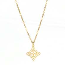 Colgante de nudo de bruja de acero inoxidable, amuleto eslavo, collar adecuado tanto para hombres como para mujeres, regalo de encanto feliz para ella