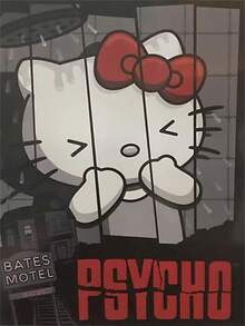 SANRIO 1张无框Hello Kitty Kuromi海报，艺术品，家居装饰，易于悬挂，适合客厅、办公室和家居装饰，具有艺术价值，是房间装饰的完美选择 - 彩色 - 查看 11