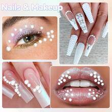 21000Pcs White Rhinestones For Bedazzling Kit, Mix Sizes Jelly Bedazzling Resin Gems, White Gems Bedazzling For Crafting, Flatback Resin Rhinestones For Craft DIY Face Makeup{"Color_name":"S11"} - S11 - 查看 7