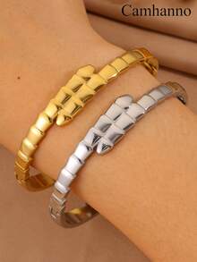 Camhanno 1 pieza Brazalete de acero inoxidable con diseño de escorpión, exquisito y de moda, estilo retro moderno, adecuado para fiestas y reuniones, es un excelente regalo para realzar su elegante temperamento