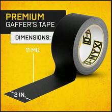 Gaffer Tape 2 Inchx 1 Pack Black Gaffing Tapes, Heavy Duty No Residue, Matte, Non - Reflective, Multipurpose Premium Heavy Duty Black Tape, Strong Fabric Floor Tape - Đen + 1,88 inch - Xem 2