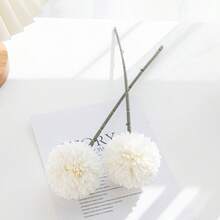 1/2件/5件 人造球花、菊花、刺繡球花，婚禮裝飾、居家花瓶、裝飾品、桌面布置、客廳、臥室、床頭花藝布置、新娘花束、腕花、胸花材料、生日派對裝飾材料、新年情人節禮物 - 白色 - 查看 6