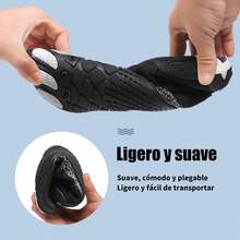 BLUESURF Zapatos de Playa Secado Rápido para Hombre y Mujer Calzado Deportivos Atléticos al Aire Libre Calcetines Antideslizantes para Deportes acuáticos Pescar Bucear Surfear - Estilo negro - Ver 7