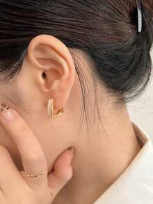 3 pares de pendientes de cobre con diseño geométrico minimalista y lujoso de doble cara con acabado en aceite, adecuados para uso diario casual, festivales y fiestas (sin caja de regalo)