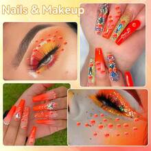 21000Pcs Orange AB Rhinestones For Bedazzling Kit, Mix Sizes Jelly Bedazzling Resin Gems, Orange Gems Bedazzling For Crafting, Flatback Resin Rhinestones For Craft DIY Face Makeup{"Color_name":"S8"} - S8 - 查看 7