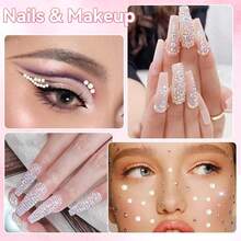 21000Pcs Clear AB Rhinestones For Bedazzling Kit, Mix Sizes Jelly Bedazzling Resin Gems, Clear AB Gems Bedazzling For Crafting, Flatback Resin Rhinestones For Craft DIY Face Makeup{"Color_name":"S10"} - S10 - 查看 7