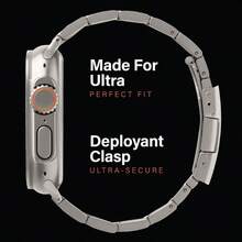 Correa De Reloj De Titanio T01 Mx. Se Adapta Al Ultra Y Ultra 2 49 Mm Correa Ajustable De Titanio Para Con Cierre  Ajuste De Color Premium Con Agarre Cmodo - T01 Max | Titanio natural - Ver 3