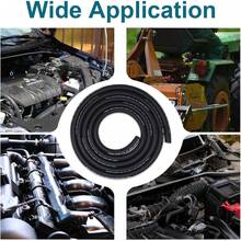 1/4 Fuel Line, Fuel Line Hose 10 Feet, NBR Rubber Gasoline Tube With 10 PCS Stainless Steel Fuel Line Clamps, Fuel Line Kit