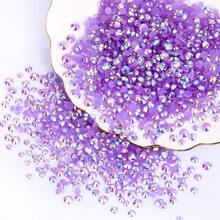 25000Pcs Purple AB Rhinestones For Bedazzling Kit, 3-5mm Resin Flatback Rhinestones Bulk Bedazzle Gems Diamonds For Crafts DIY Shoes, Clothing{"Color_name":"PurpleAB"} - PurpleAB - View 6