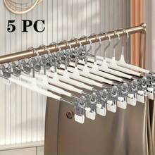 5pcs/1pc Adjustable Stainless Steel Non-Slip Macaron Color Pants Hangers, Space Saving Skirt & Trouser Clips, Pants Hangers With No Trace, Multi-Functional Non-Slip Pants Rack, Skirt & Undewear Clips, Stainless Steel, Trace-Free Pants Rack Decor, Room Decorations, Decorations, Decor, Storage, Organizer Dress Pants Shoes Jeans Boots Skirt Bedroom, Organizer, Home Storage, White T Shirt Women, Black Pants Women, Ladies Winter Clothes, Dress,