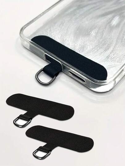 1/2/5pcs Ultra-Thin Smartphone Lanyard Pad DIY, Oxford Cloth Material, Sturdy And Durable, Soft And Won't Damage Phone, T-Shaped, Fixed Phone Case Sticker Strap, Protect Phone From Loss And Drop, Multifunctional Phone Shoulder Strap Clip