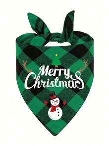 2pcs Triangle Scarf, Bib, Pet Party, Family Members, Pet Scarf, New Year Celebration, Tree Decor, Napkin Best Gifts Birthday Home Decor Christmas Decorations Room Decor Christmas Winter