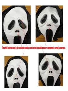 1pc Escape Chamber Horror Adult Death Skull Scream Latex -Mask Script Kill Dawn Kill Scream Ghost Latex -Mask Suitable For All Kinds Of Dance Party Cosplay.Halloween
