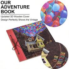 12x12 InchScrapbook Album Large Handmade Travel Scrapbook 60 Pages DIY Album For Anniversary Wedding Travelling Writing Baby Friends Family Couple Gifts Up House