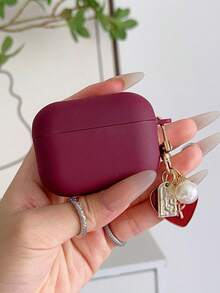 1 件菊花钥匙扣耳机盒，兼容 4 Pro 2、Pro 3、2 和 1，柔软硅胶一体式设计 - 酒紅色 - 查看 11