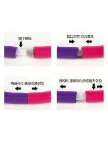 Detachable Adjustable Waist Trimmer , Adult Sweat Reducing Abdominal Slimming Tool - Purple - View 2