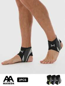 AA MASEDA 2pcs High Quality Adjustable Ankle Compression Support Strap, Suitable For Daily Use, Breathable And Lightweight Ankle Support, Unisex, Comfortable Support
