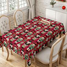 1pc Christmas Nutcracker Soldier Rectangular Durable Polyester Fabric, Suitable For Home, Kitchen, Garden, Holiday Gatherings, Weddings, Restaurants And Banquets, Wedding Season Decor, Christmas Decor - Multicolor - View 18