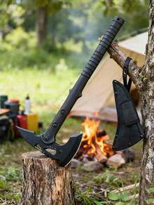 Hunting Outdoor Axe, Camping Axe, Hiking Machete With Bottle Opener, Multi-Size Hex Wrench And Sheath, Adventure Axe Hammer With Spikes, Suitable For Hiking, Trekking And Camping Tactical Accessories, Men's Doomsday Gear Gifts