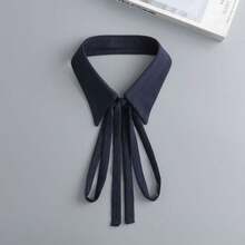 1pc Elegant Pointed Collar Bowknot Detachable Collar For Dress