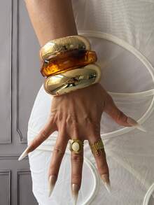 3PCs Cuff Bracelets,Gold Bangles,Wide Bangles, Chunky Bracelet, Bracelet Set, Wide Bracelet, Bracelet For Women,Gift For Her