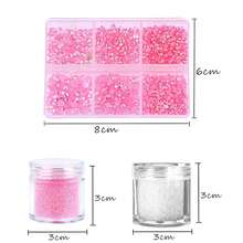 3 Boxes Nail Art Rhinestones Pink Nail Charms 2mm-4mm Resin Clear Jelly Rhinestones Pearls Glitters Nail Art Supplies Crystal Gems Bubble Beads Nail Accessories For Women Nail Decorations Design.{"Color_name":"Colorful-27"} - 彩色-27 - 查看 7