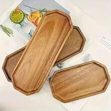 Japanisches Rosenholz rechteckiges Serviertablett, hitzebeständige Holzmaserung Platte, Brotbrett, Teetassen Halter