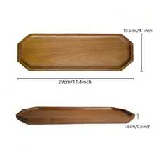 Japanisches Rosenholz rechteckiges Serviertablett, hitzebeständige Holzmaserung Platte, Brotbrett, Teetassen Halter