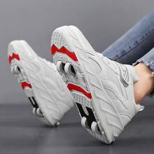 青少年隐形轮滑鞋，透气网眼，户外四轮直排轮滑鞋，可伸缩，运动，适合圣诞节、万圣节、节日礼物