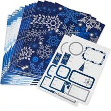 Hallmark Christmas Flat Wrapping Paper Sheets With Gift Tag Seals Snowflakes Deer Tartan Plaid Gift Wrap Paper 12 Sheets 16 Gift Tag Stickers For Holiday Parties  Winter Weddings