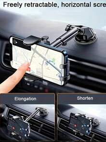 通用型汽车挡风玻璃手机支架，柔性长臂手机支架，适用于各种车型，360度旋转，焊接式 - 黑色 - 查看 9