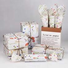 100 Sheets Spring Flower Tissue Paper 20x14 Inches Easter Plaid Party Supply Gift Wrap Decoration DIY Craft Wedding